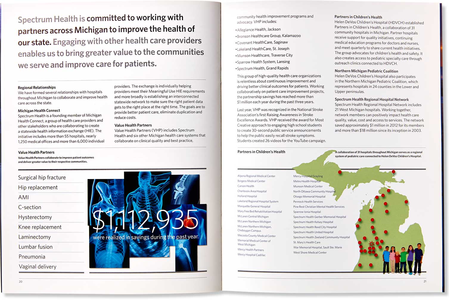 spectrum-health-system_social-resp_pp-20-21.jpg Art Direction by: Bart Crosby, Crosby Associates